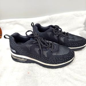 STQ Woman's breathable air cushion running sneakers grey laces Size 8